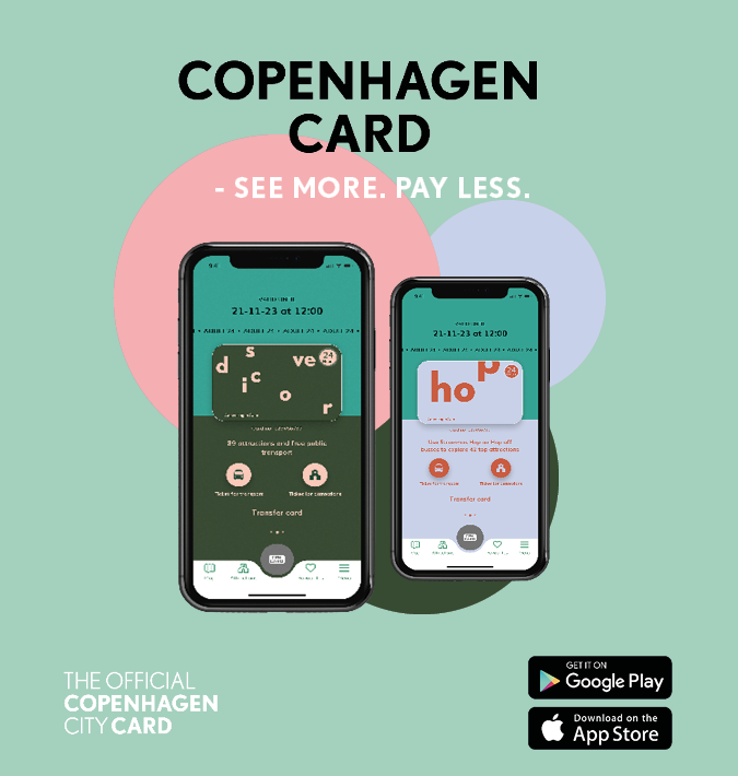 Front page illustration of digital Copenhagen Cards